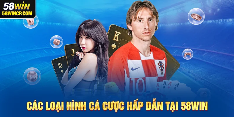 Các loại hình cá cược hấp dẫn tại 58WIN